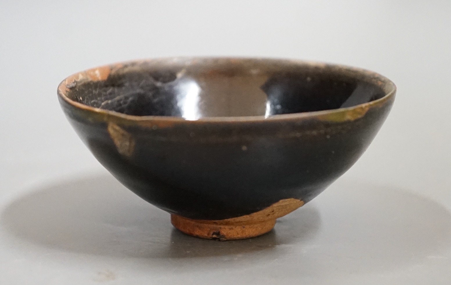 A Chinese Jian black glazed bowl, probably Song dynasty 10cms diameter
